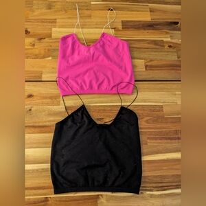 Free People black and pink bralette set